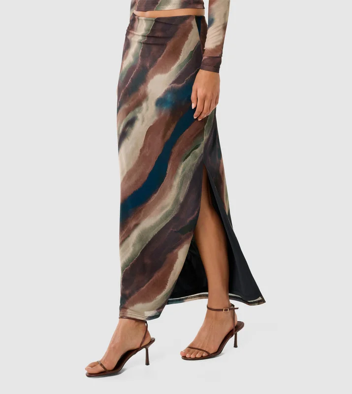 forever new  MIA Mesh Maxi Skirt for Women | Best Price UAE